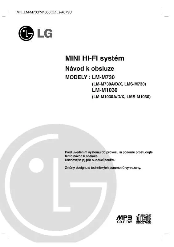 Mode d'emploi LG LM-M730D