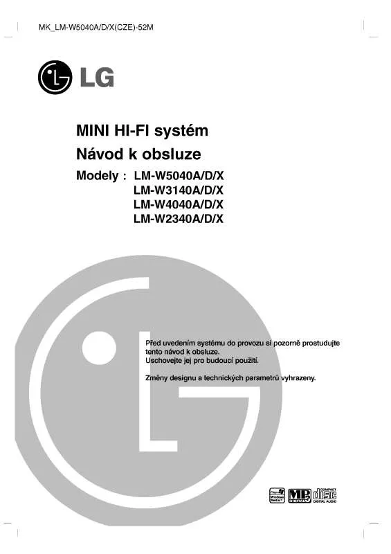 Mode d'emploi LG LM-W2340D