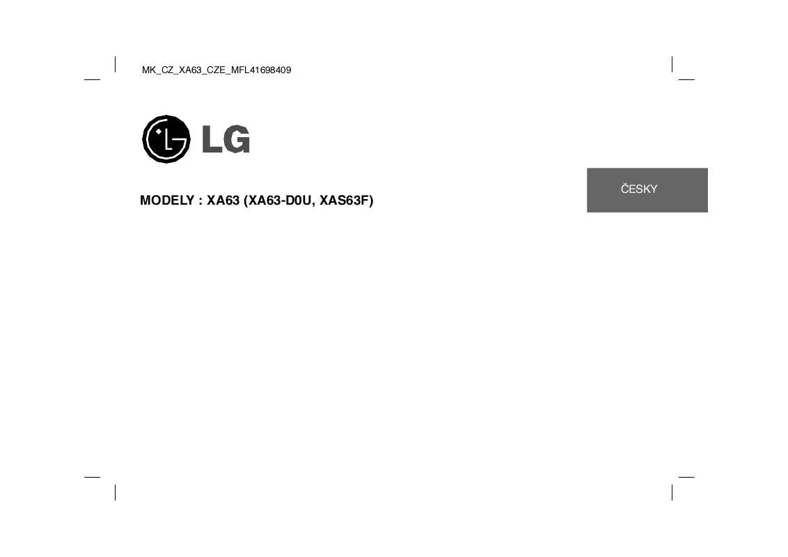 Mode d'emploi LG XA63