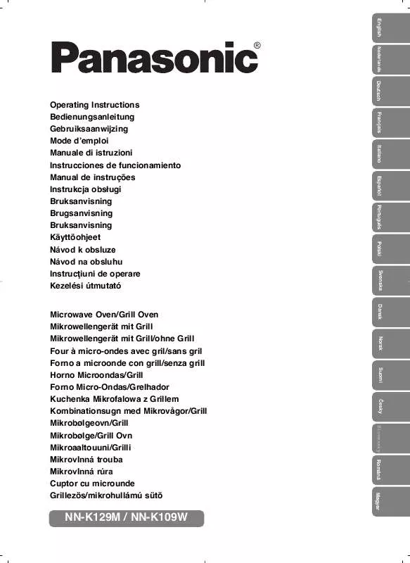 Mode d'emploi PANASONIC NNK109WMWPG