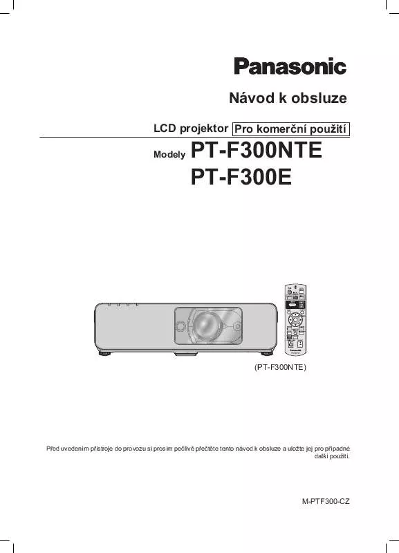 Mode d'emploi PANASONIC PTF300NTE