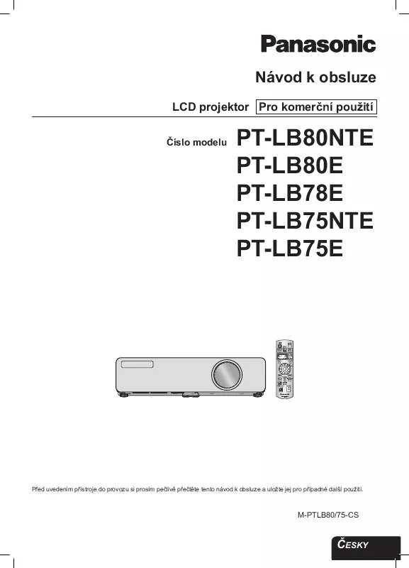 Mode d'emploi PANASONIC PTLB80E