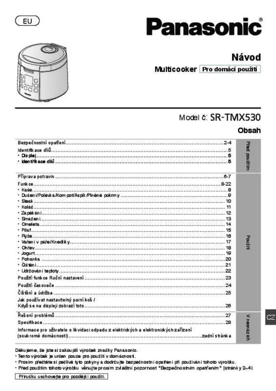 Mode d'emploi PANASONIC SRTMX530