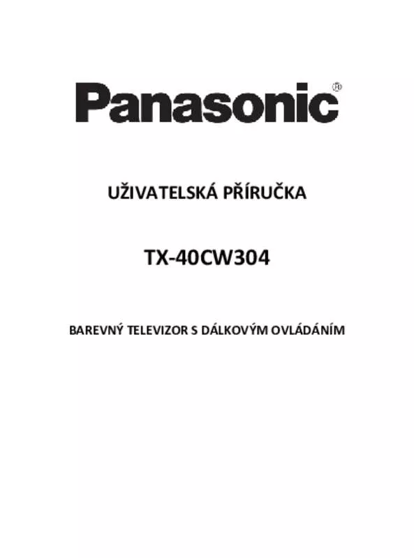 Mode d'emploi PANASONIC TX-40CW304