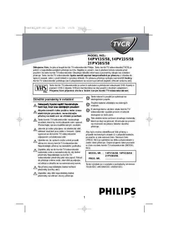 Mode d'emploi PHILIPS 14PV135