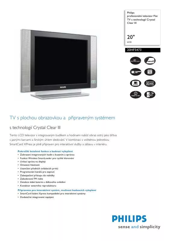 Mode d'emploi PHILIPS 20HF5473