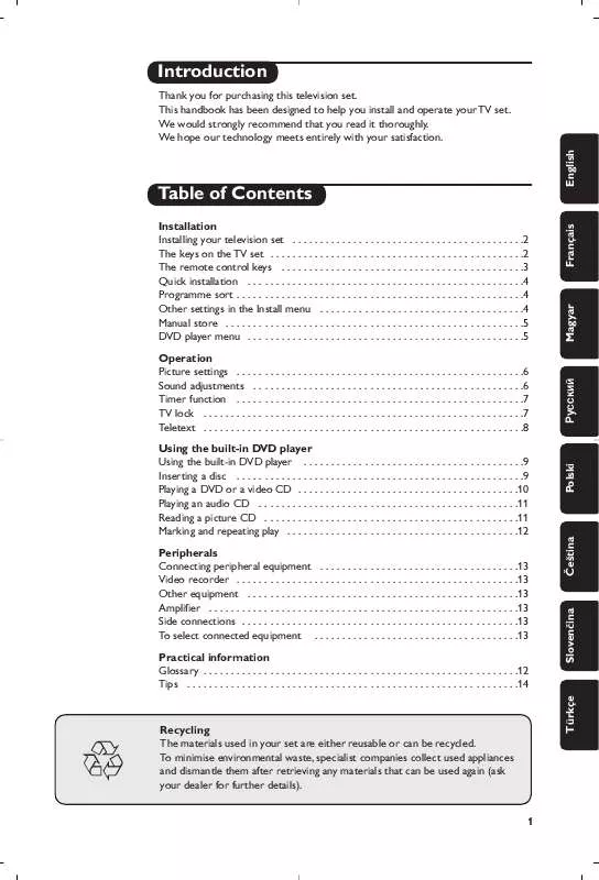 Mode d'emploi PHILIPS 21PT6820