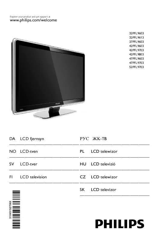 Mode d'emploi PHILIPS 37PFL9603D