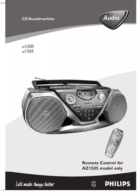 Mode d'emploi PHILIPS AZ1500/00C