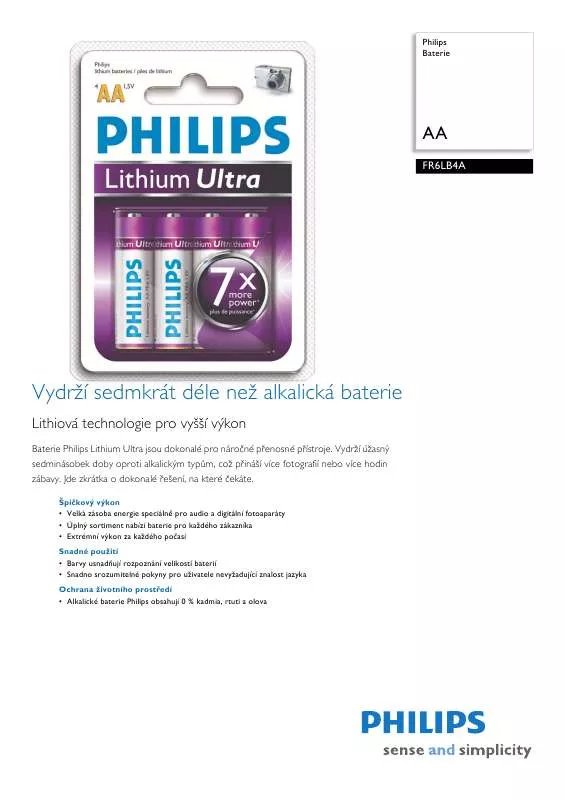 Mode d'emploi PHILIPS FR6LB4A