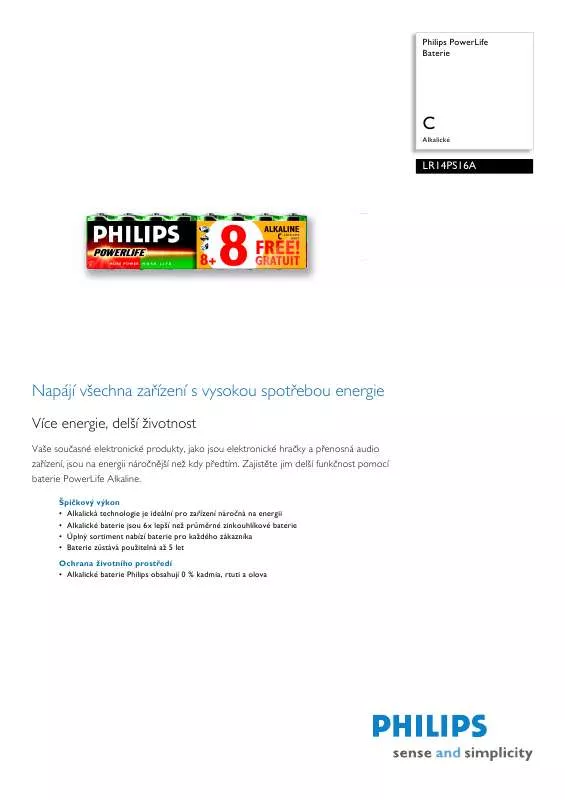 Mode d'emploi PHILIPS LR14PS16A