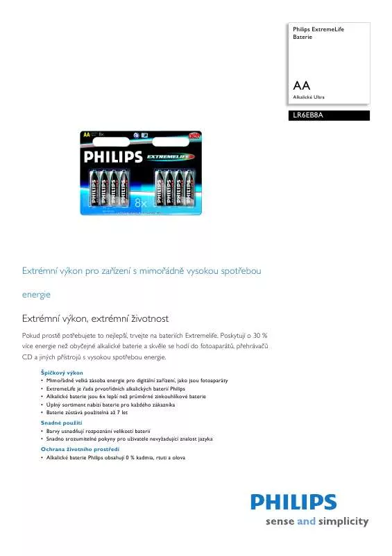 Mode d'emploi PHILIPS LR6EB8A