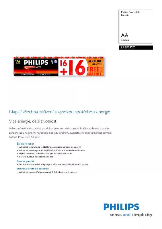 Mode d'emploi PHILIPS LR6PS32C