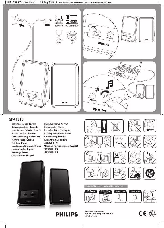 Mode d'emploi PHILIPS SPA1210