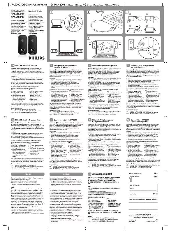 Mode d'emploi PHILIPS SPA6200