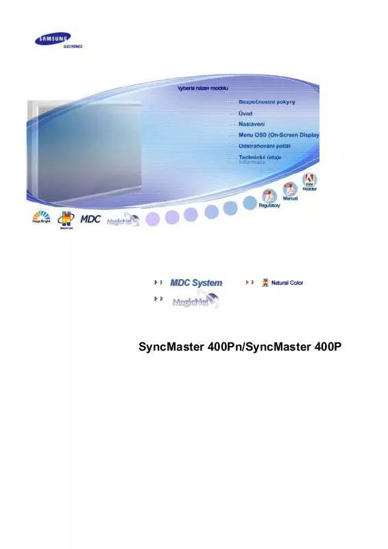 Mode d'emploi SAMSUNG SYNCMASTER 400P