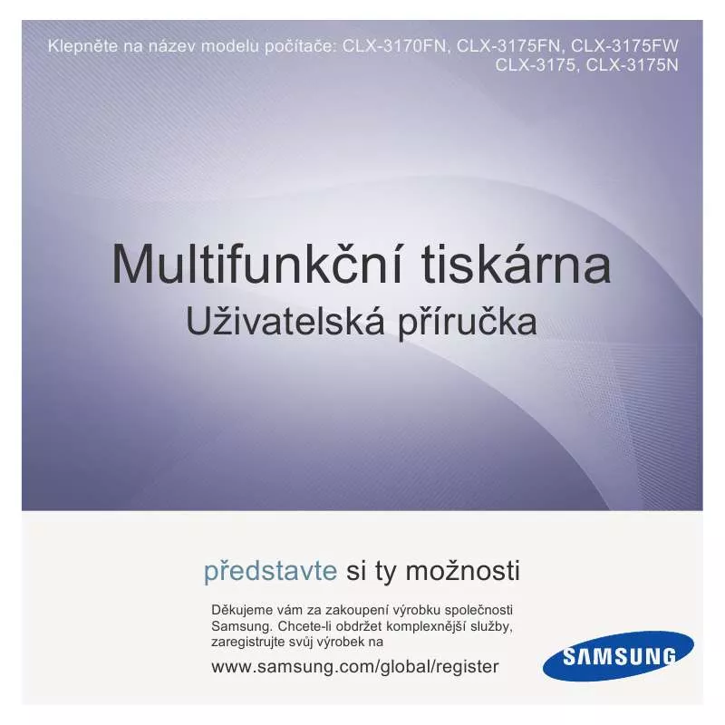 Mode d'emploi SAMSUNG CLX-3170FN/XEG