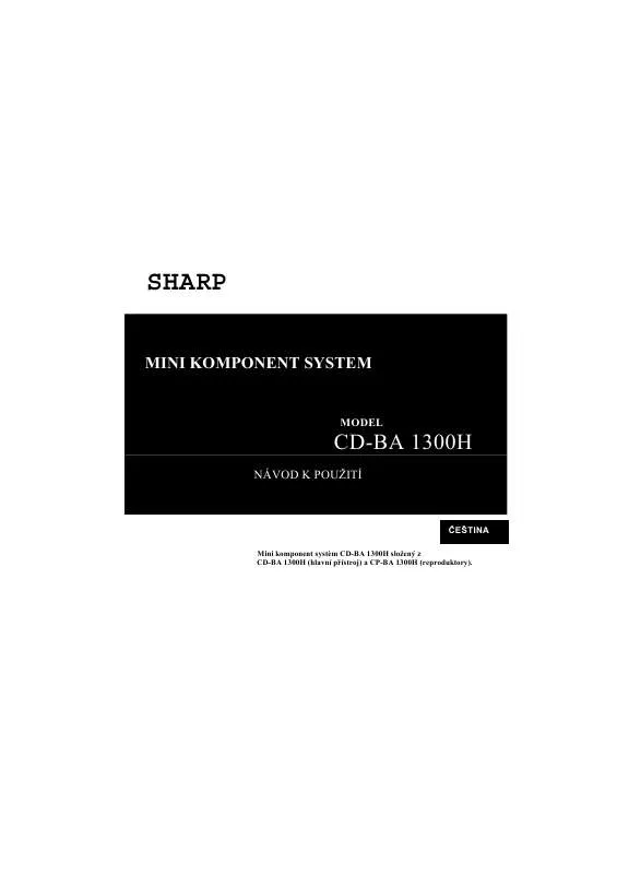 Mode d'emploi SHARP CD-BA1300H