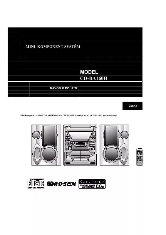 Mode d'emploi SHARP CD-BA160H