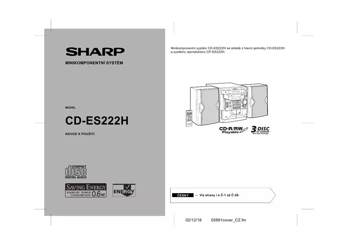 Mode d'emploi SHARP CD-ES222H