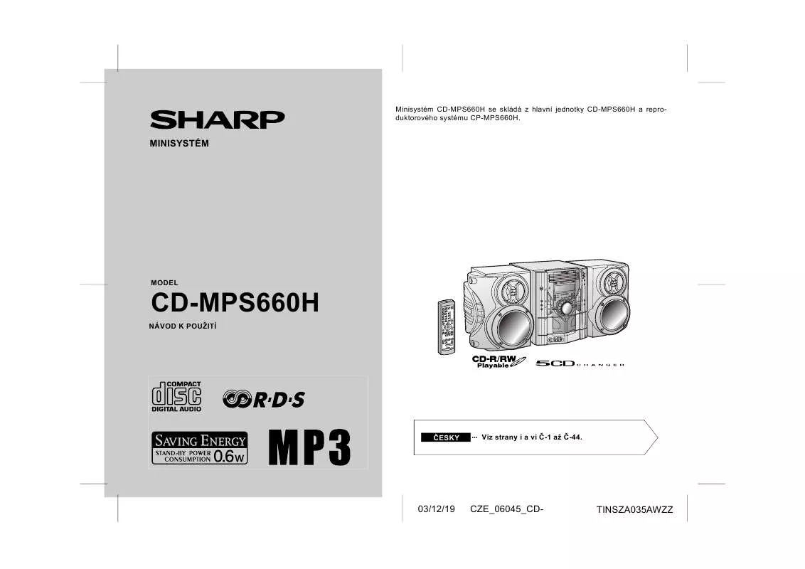 Mode d'emploi SHARP CD-MPS660H