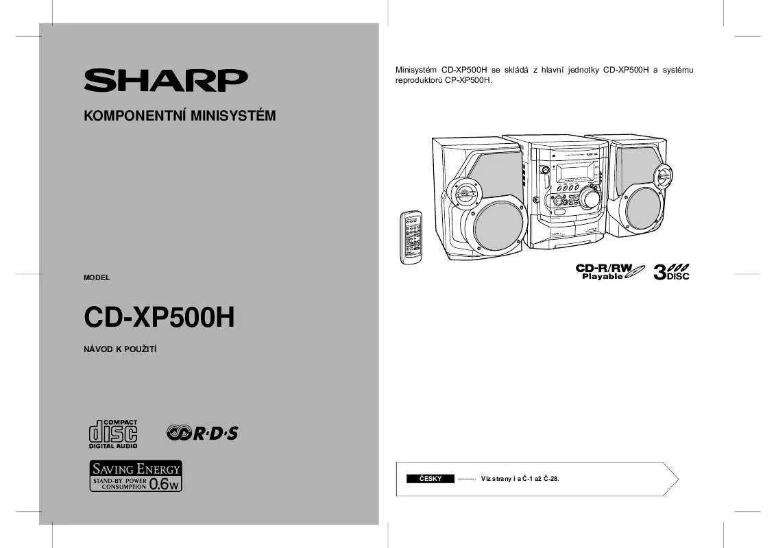 Mode d'emploi SHARP CD-XP500H