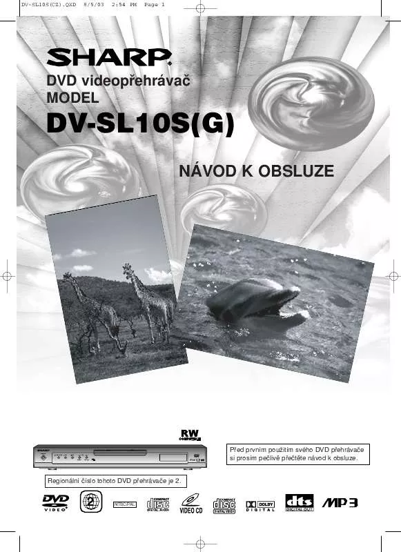 Mode d'emploi SHARP DV-SL10S(G)