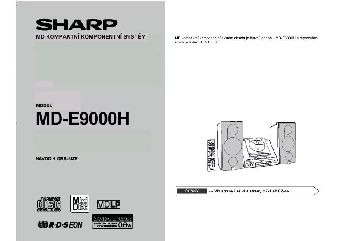 Mode d'emploi SHARP MD-E9000H
