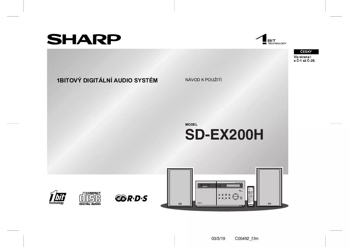 Mode d'emploi SHARP SD-EX200H