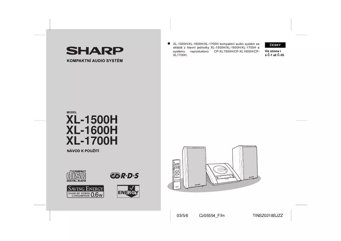 Mode d'emploi SHARP XL-1500/1600/1700H