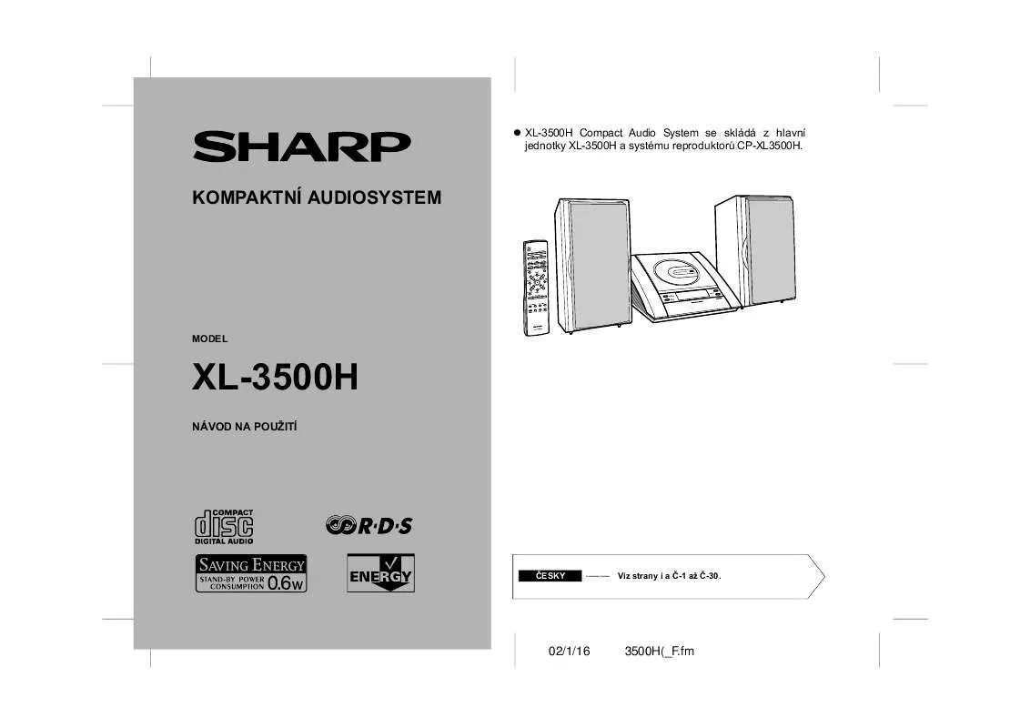 Mode d'emploi SHARP XL-3500H