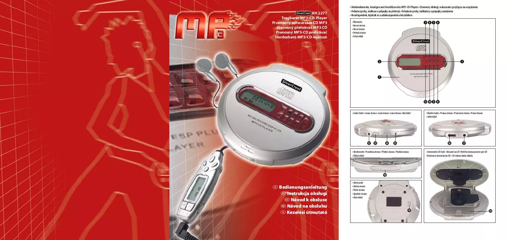 Mode d'emploi SILVERCREST KH 2277 PORTABLE MP3-CD PLAYER