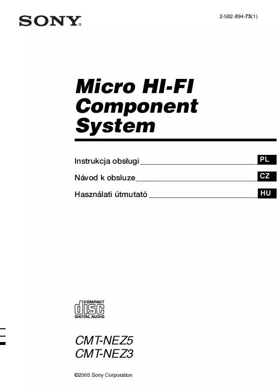 Mode d'emploi SONY CMT-NEZ5