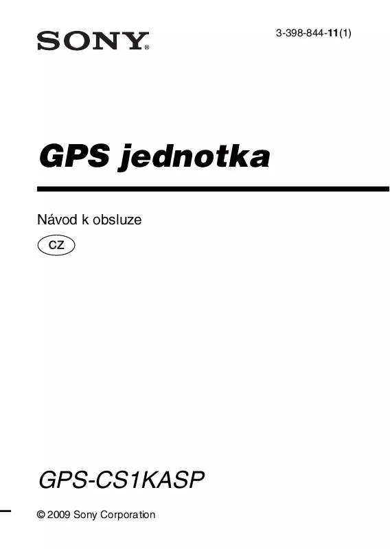 Mode d'emploi SONY GPS-CS1KASP