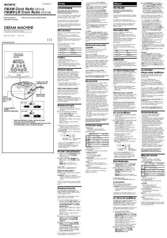 Mode d'emploi SONY ICF-C115L