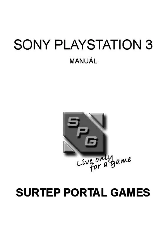Mode d'emploi SONY PLAYSTATION 3