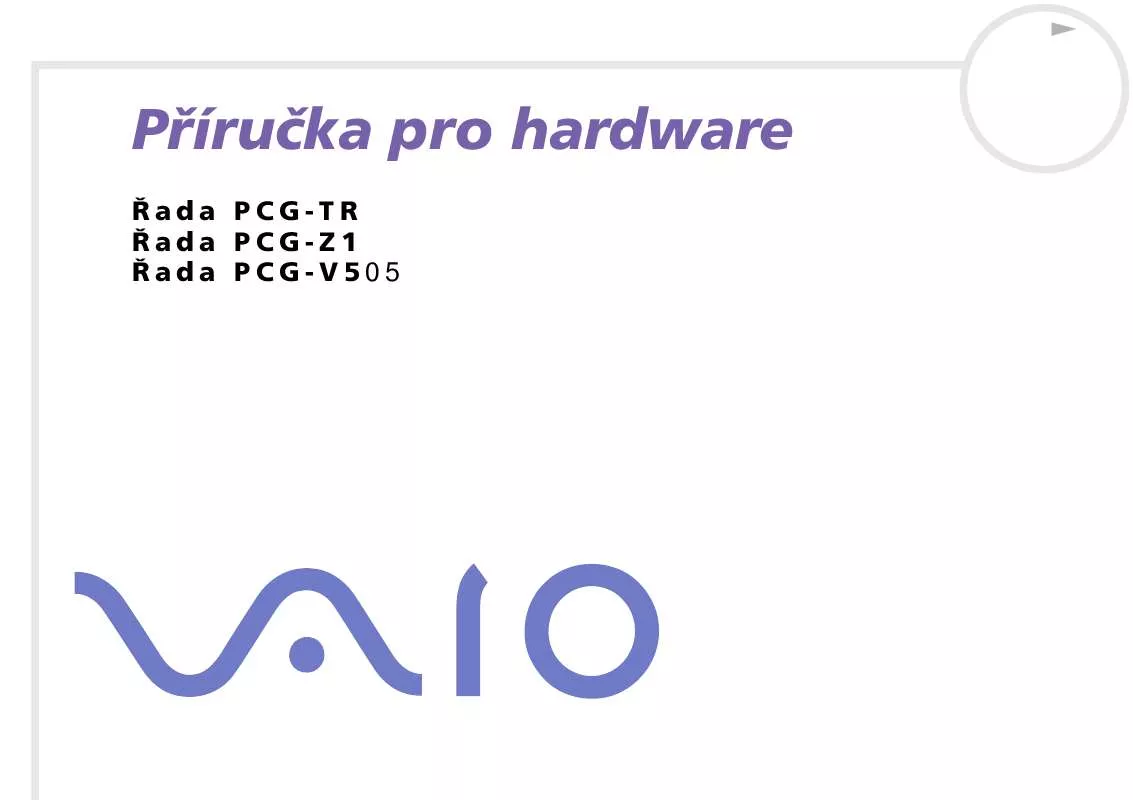 Mode d'emploi SONY VAIO PCG-Z1X