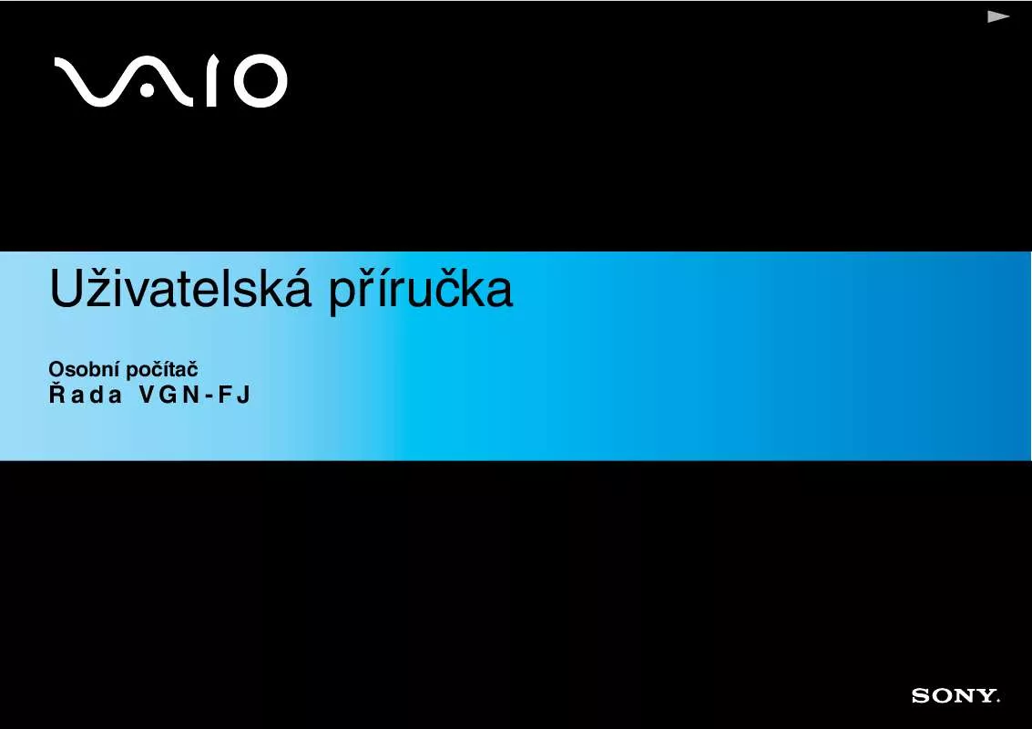Mode d'emploi SONY VAIO VGN-FJ3S/W