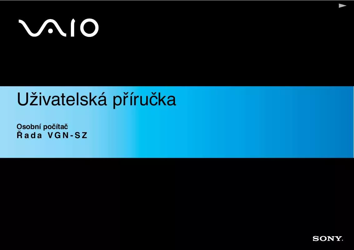 Mode d'emploi SONY VAIO VGN-SZ2HRP/B