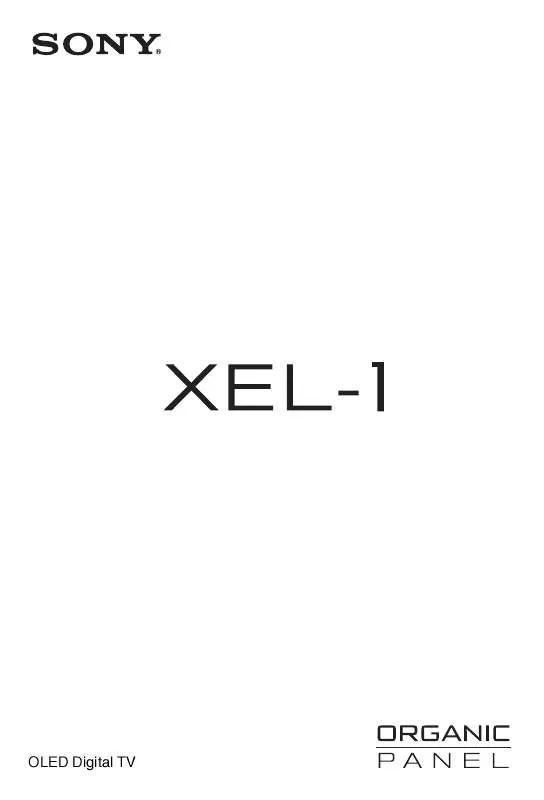 Mode d'emploi SONY XEL-1