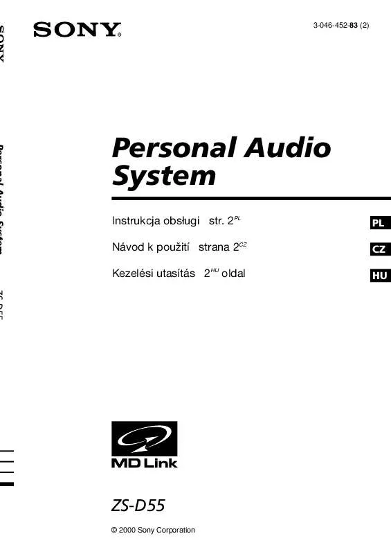 Mode d'emploi SONY ZS-D55