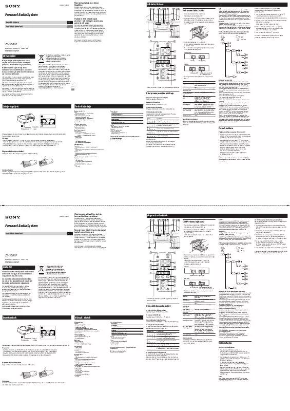 Mode d'emploi SONY ZS-S50CP