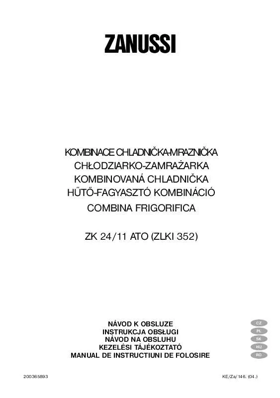 Mode d'emploi ZANUSSI ZK 24/11 ATO